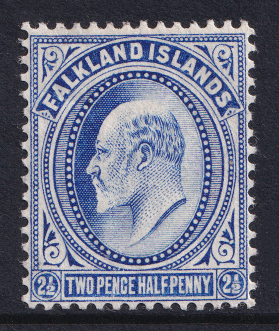 Falkland Islands KEVII 1904-12 2 1/2d Ultramarine SG46 Mint MH