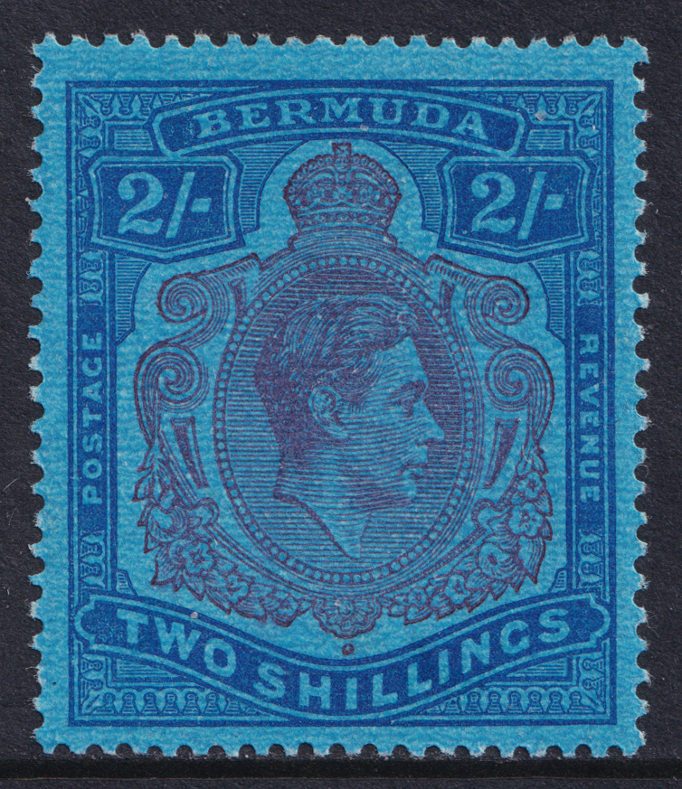 Bermuda KGVI 1938-53 2s Purple Blue/Deep Blue SG116c Mint MH