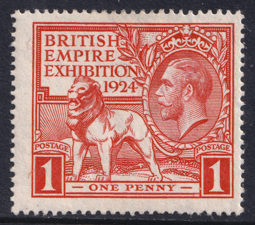 Great Britain KGV 1924-25 1d Scarlet British Empire Exhibition 1924 SG430 Mint MH