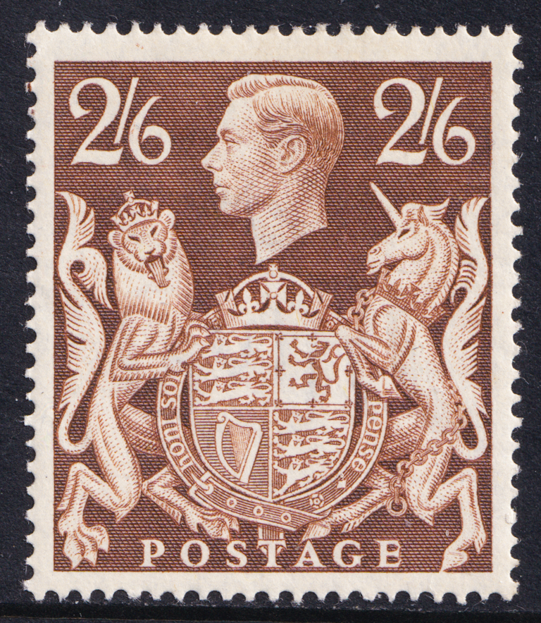 Great Britain KGVI 1939-48 2s6d Brown Arms SG476 Mint MH