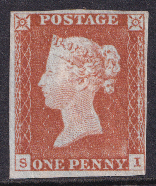 Great Britain QV 1841 1d Red-Brown Imperf 'SI' SG8 Unused MNG